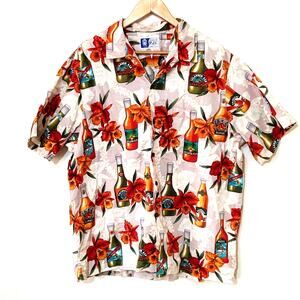 RJC Hawaiian beer bottle button down shirt size XXL